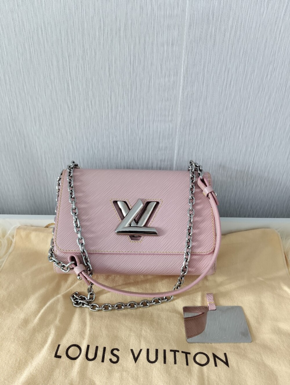 Louis Vuitton Pink Epi Leather Chain Crossbody Bag